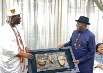 Jonathan Hosts Ooni of Ife, Emphasizes National Unity