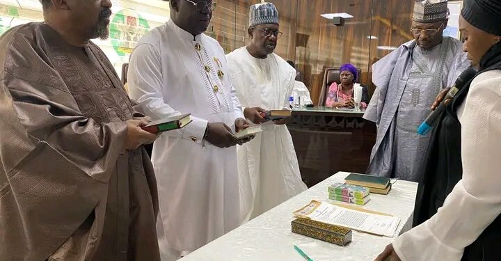 INEC Swears In Six New RECs, Announces Dates for Ekiti, Osun Governorship Polls