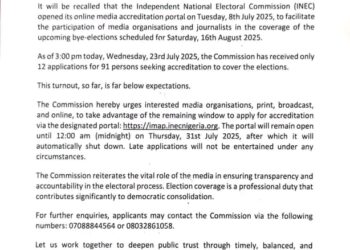 INEC Decries Low Media Response to Accreditation for August Bye-Elections
