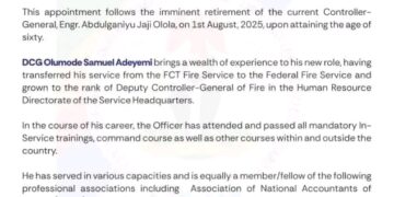 Tinubu Approves Appointment of New Federal Fire Service Boss