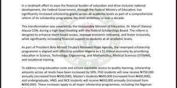 Federal Government Expands Scholarship Coverage, Introduces Two New Categories