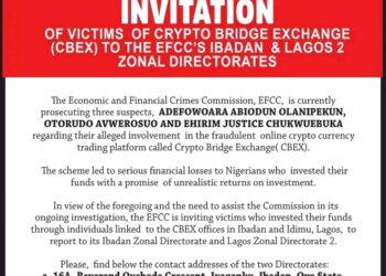EFCC Invites Victims of CBEX Fraud to Zonal Offices