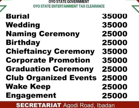 Oyo Government Debunks Fake Tax Circular on Social Events