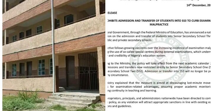 No More SS3 for Fresh Students, FG Directs Schools