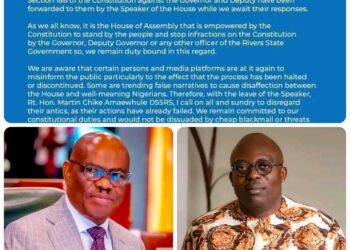 Rivers Lawmakers Insist Impeachment of Fubara, Odu Is Ongoing