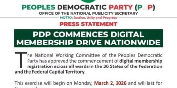 Ahead of 2027 Polls, PDP Kicks Off Massive E-Membership Registration